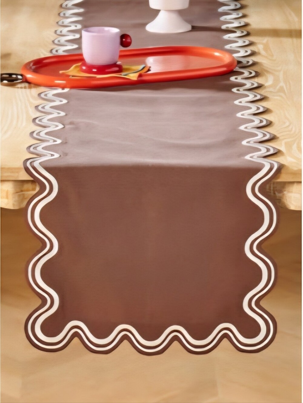 Anthropologie, Madeline Table Runner in Cocoa